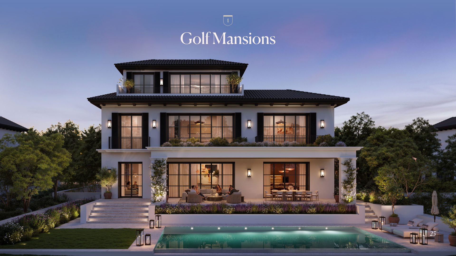 Hudayriyat Golf Estates — Golf Mansions exterior render