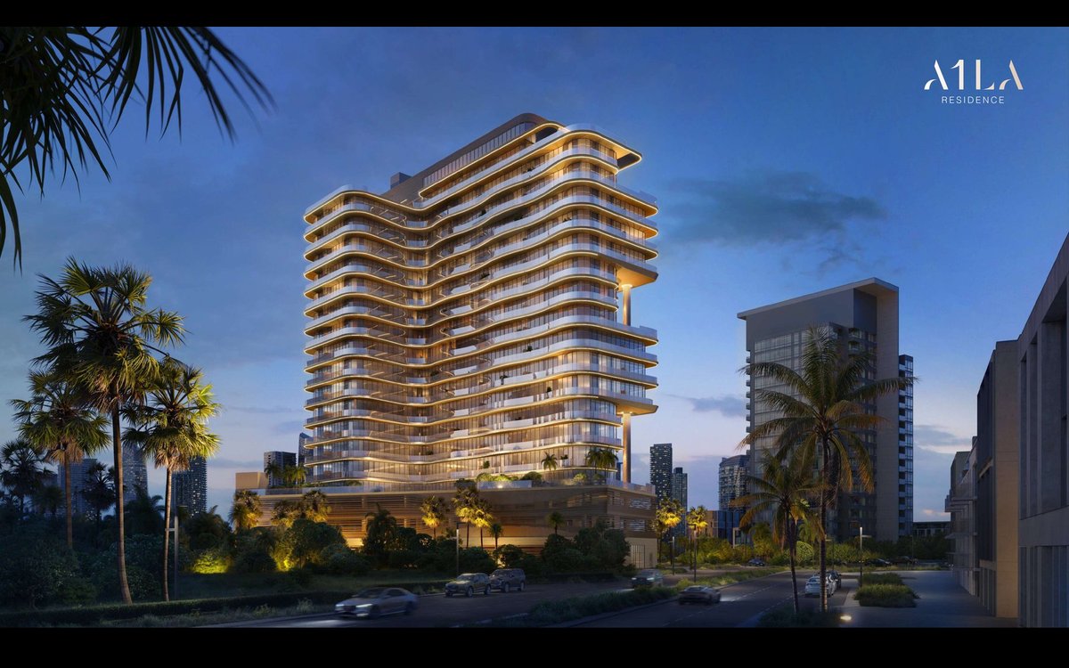 A1LA Residence, a curved seventeen-storey tower on Al Reem Island