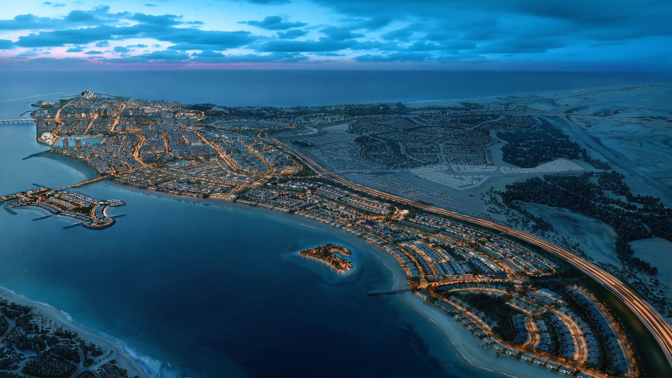 Saadiyat Island at dusk